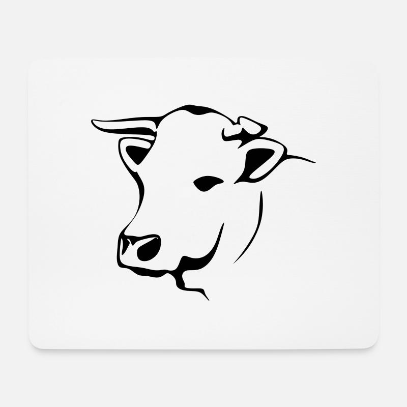 cow286 - Mousepad (Querformat) - Weiß