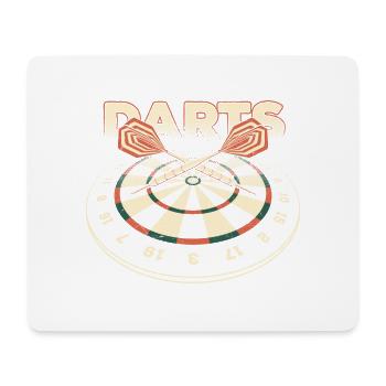 Darts 3D - Dart T-Shirts RAHMENLOS - Sport Club - Mousepad (Querformat) - Weiß - Vorne