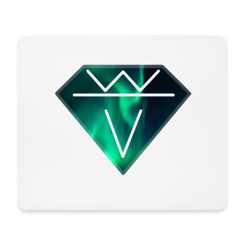 Kristall Polarlicht Diamant Grün Smaragd - Mousepad (Querformat) - Weiß - Vorne