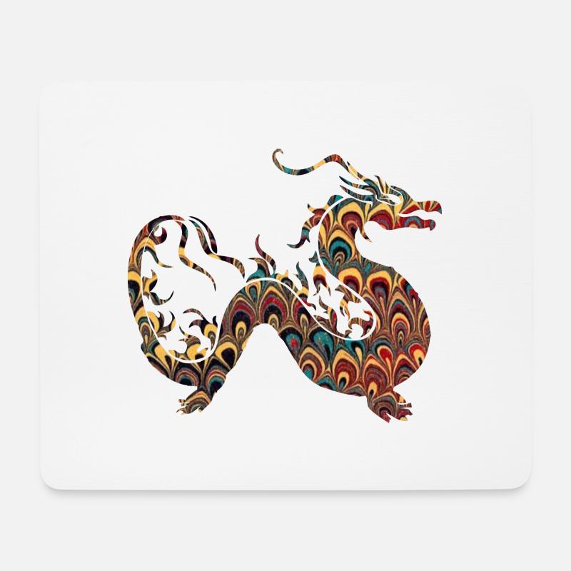 drachen e 11 - Mousepad (Querformat) - Weiß