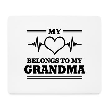 My heart belongs to my grandma - Mouse Pad (horizontal) - white - Front