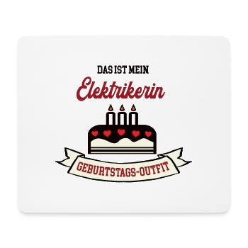 Geburtstag Elektrikerin Elektriker Frau Handwerker - Mousepad (Querformat) - Weiß - Vorne