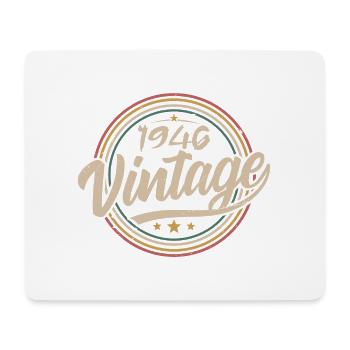 1946 Vintage 1946 Birthday Gift - Retro Style 1946 - Tapis de souris (format paysage) - blanc - Devant