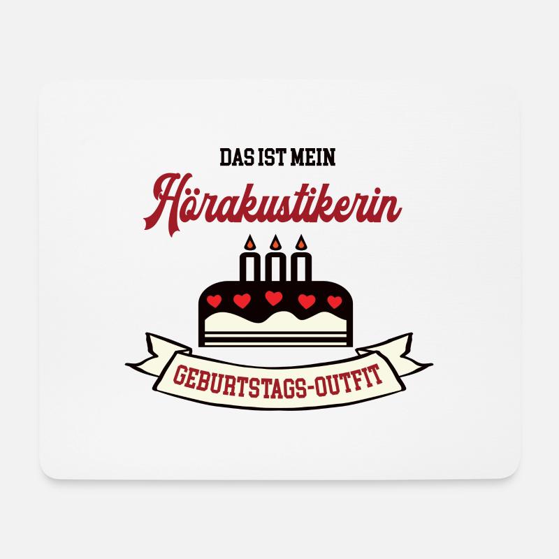Geburtstag Hörakustikerin Hörakustik Optikerin - Mousepad (Querformat) - Weiß