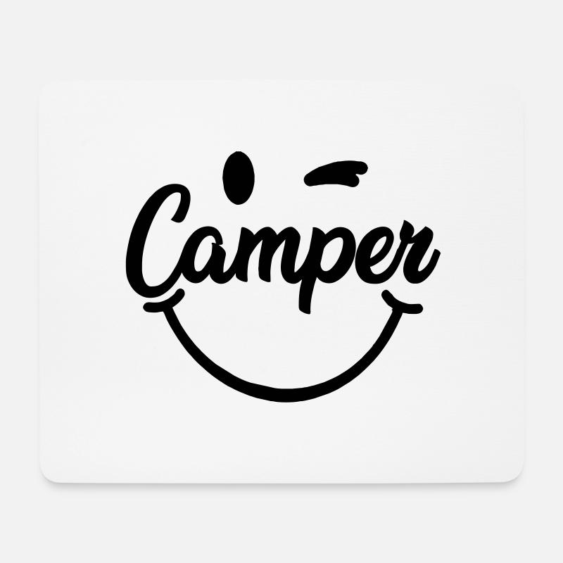 Camping - Mousepad (Querformat) - Weiß