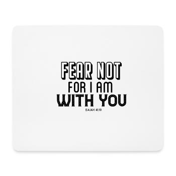 Bible verse Isaiah 41:10 black - God is with you! - Mouse Pad (horizontal) - white - Front