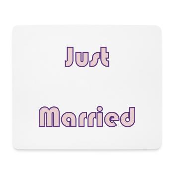GERADE VERHEIRATET. Junggesellinnenabschied. HEILIGER VALENTINSTAG. PAAR. LIEBE - Mousepad (Querformat) - Weiß - Vorne
