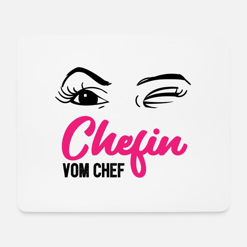 Chefin vom Chef - Geschäftsführer CEO Boss Leiter - Mousepad (Querformat) - Weiß