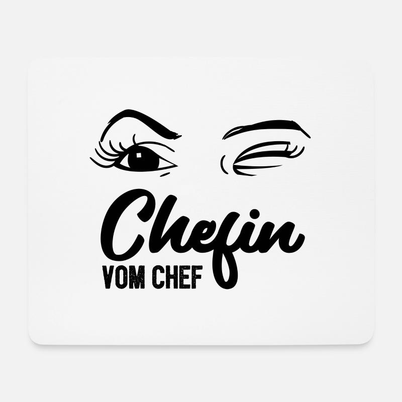 Chefin vom Chef - Geschäftsführer CEO Boss Leiter - Mousepad (Querformat) - Weiß