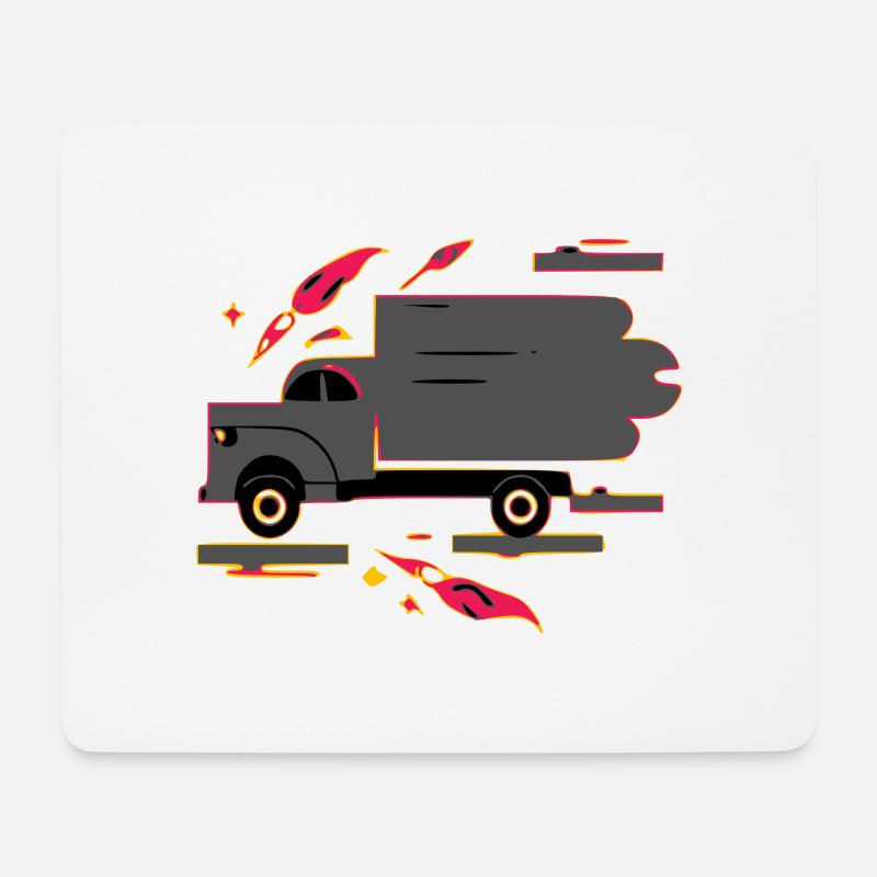 Feuerwehrauto - Mousepad (Querformat) - Weiß