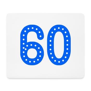 60. 60 YEARS. 60th ANNIVERSARY. 60TH BIRTHDAY. - Mouse Pad (horizontal) - white - Front