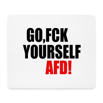 Fck afd go fuck yourself afd - Mousepad (Querformat) - Weiß - Vorne