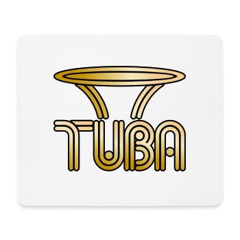 Tuba Design - Mousepad (Querformat) - Weiß - Vorne