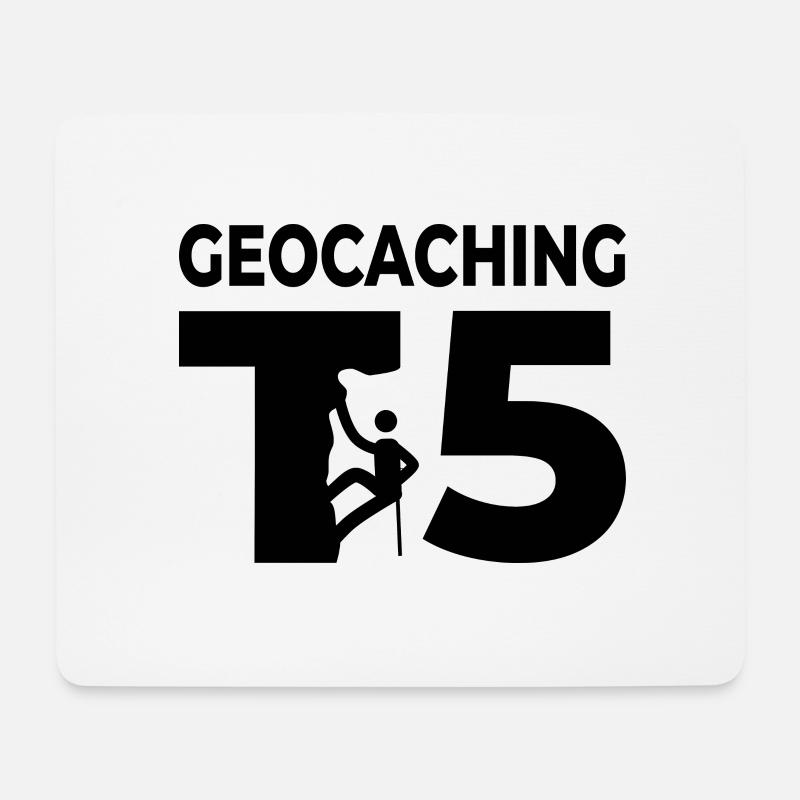 Geocaching Challenging Terrain Rating 5 - Mouse Pad (horizontal) - white