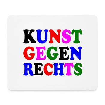 Kunst gegen rechts - Mousepad (Querformat) - Weiß - Vorne