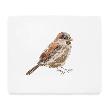 Spatz - Mousepad (Querformat) - Weiß - Vorne