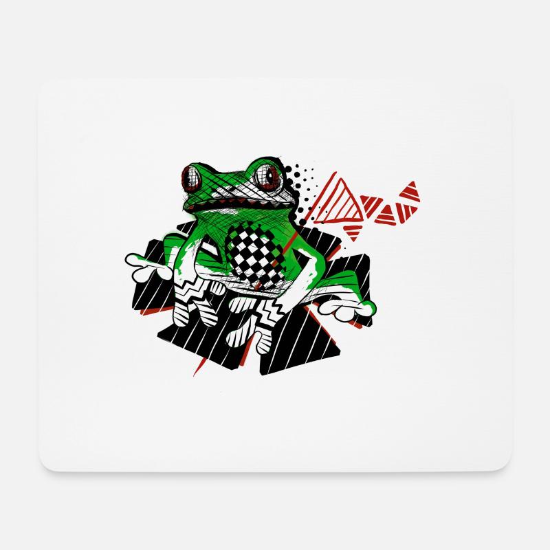 Frog frosch - Mousepad (Querformat) - Weiß