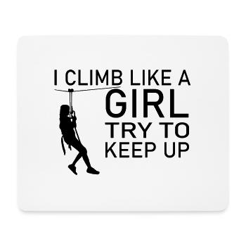climbing - Mousepad (Querformat) - Weiß - Vorne