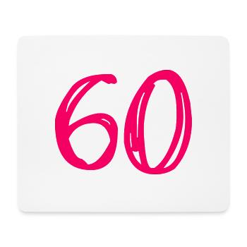 60. 60 ANS. 60e ANNIVERSAIRE. ANNIVERSAIRE 60 ANS. - Tapis de souris (format paysage) - blanc - Devant