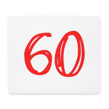 60. 60 ANS. 60e ANNIVERSAIRE. ANNIVERSAIRE 60 ANS. - Tapis de souris (format paysage) - blanc - Devant