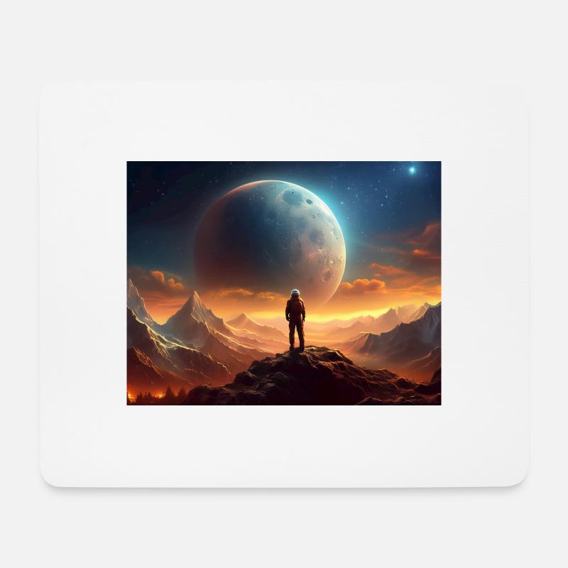 Der Aufstieg von Charon über Pluto Teil III - Mousepad (Querformat) - Weiß