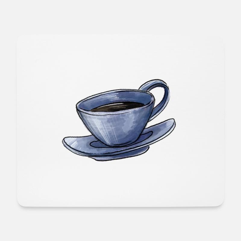 Kaffeetasse - Mousepad (Querformat) - Weiß