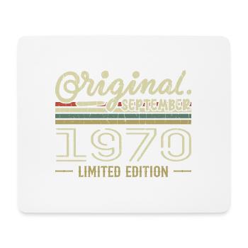 September 1970 Geburtstagsgeschenk September 1970 - Mousepad (Querformat) - Weiß - Vorne