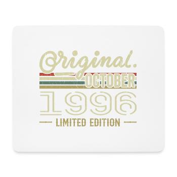 Born in October 1996 Retro Birthday October 1996 - Mouse Pad (horizontal) - white - Front
