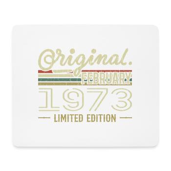 February 1973 Gift - February 1973 Birthday - Mouse Pad (horizontal) - white - Front