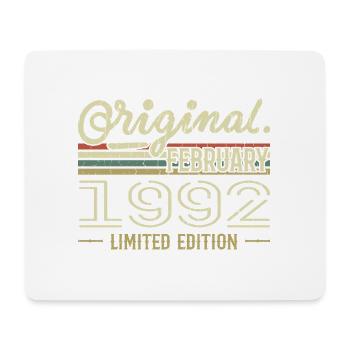 February 1992 Gift - February 1992 Birthday - Mouse Pad (horizontal) - white - Front