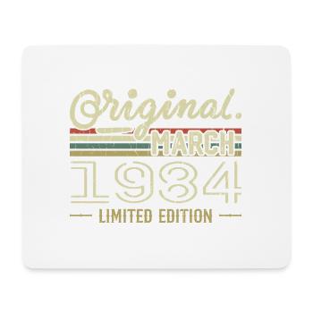 Born in March 1984 Birthday Gift March 1984 - Mouse Pad (horizontal) - white - Front