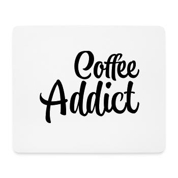 Accro au café - Tapis de souris (format paysage) - blanc - Devant