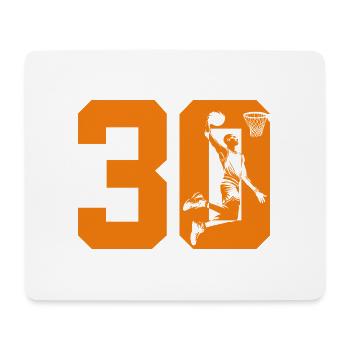 NUMMER 30 BASKETBALL 30. GEBURTSTAG - Mousepad (Querformat) - Weiß - Vorne