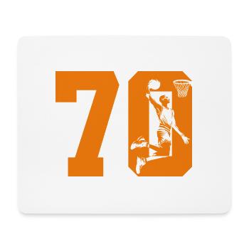 NUMBER 70 BASKETBALL 70TH BIRTHDAY - Mouse Pad (horizontal) - white - Front