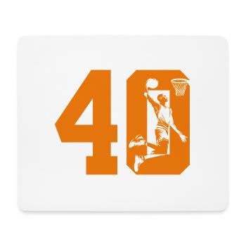 NUMÉRO 40 BASKETBALL 40E ANNIVERSAIRE - Tapis de souris (format paysage) - blanc - Devant