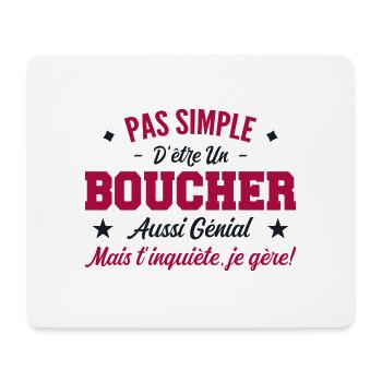 Awesome Butcher Man Gift - Mouse Pad (horizontal) - white - Front