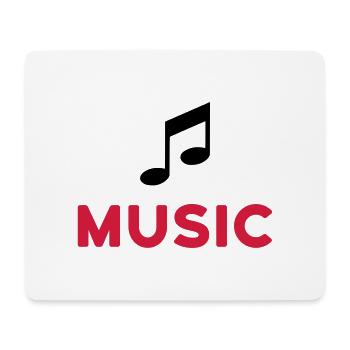 ★ Designfarben änderbar ★ Music (Note) - Mousepad (Querformat) - Weiß - Vorne