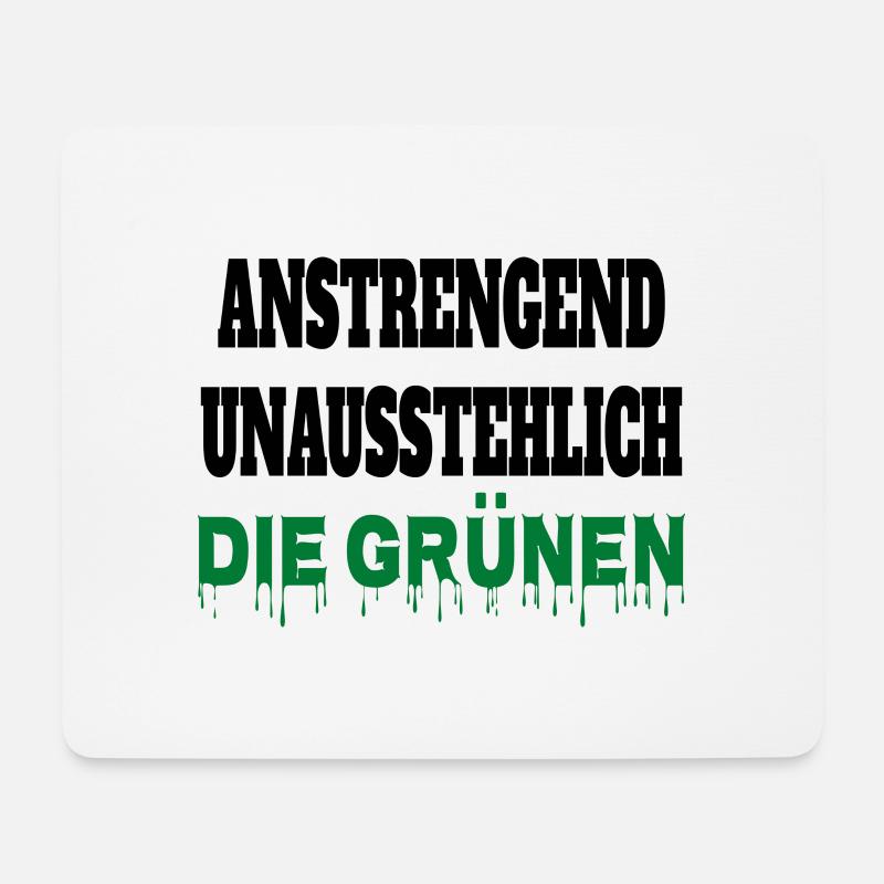 Witze Grüne Die Grünen Habeck Baerbock Partei - Mousepad (Querformat) - Weiß