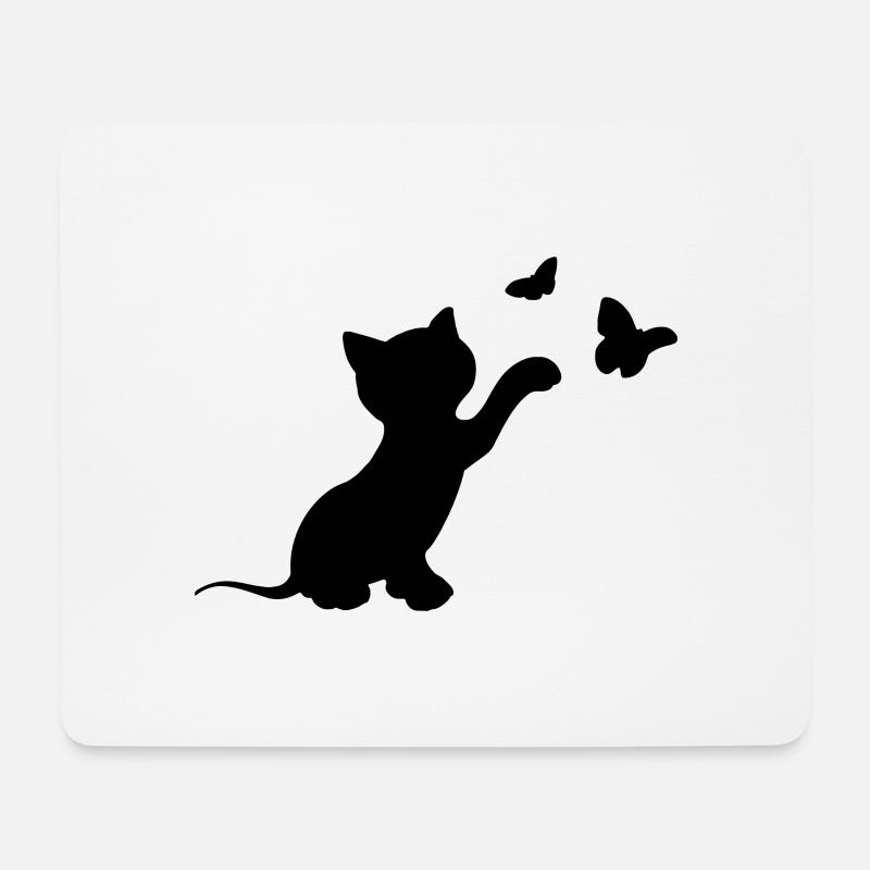 Katze - Mousepad (Querformat) - Weiß