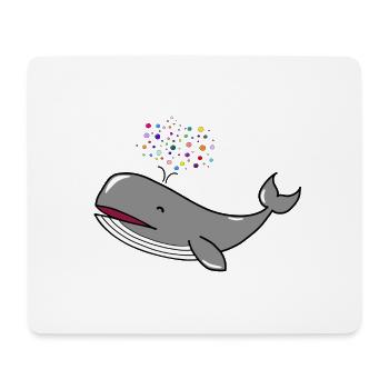 Happy Whale Bubble Whale Happy Whale - Mouse Pad (horizontal) - white - Front