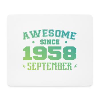 September 1958 Geburtstagsgeschenk September 1958 - Mousepad (Querformat) - Weiß - Vorne