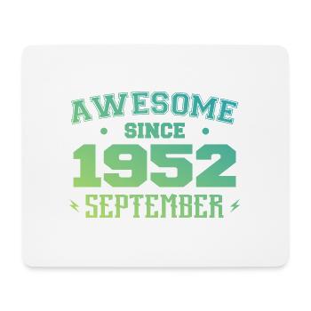 September 1952 Geburtstagsgeschenk September 1952 - Mousepad (Querformat) - Weiß - Vorne