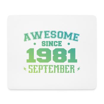 September 1981 Geburtstagsgeschenk September 1981 - Mousepad (Querformat) - Weiß - Vorne