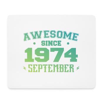 September 1974 Birthday Gift September 1974 - Mouse Pad (horizontal) - white - Front