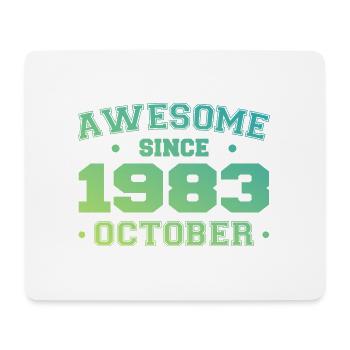 Octobre 1983 - Cadeau Anniversaire Octobre 1983 - Tapis de souris (format paysage) - blanc - Devant