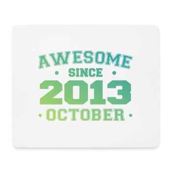 Octobre 2013 - Cadeau Anniversaire Octobre 2013 - Tapis de souris (format paysage) - blanc - Devant