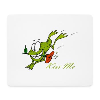 The Kiss Me Frog - Mouse Pad (horizontal) - white - Front