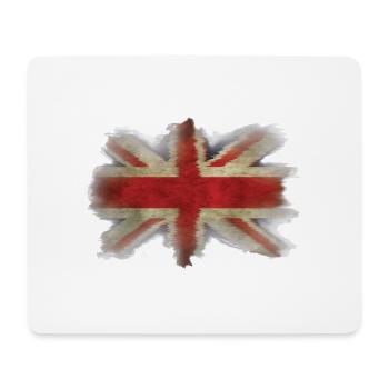 UK Flag Union Jack Ragged Shirt blue - Mousepad (Querformat) - Weiß - Vorne