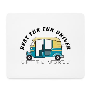 Drôle de conception de pousse-pousse, meilleur pilote de tuk tuk. - Tapis de souris (format paysage) - blanc - Devant