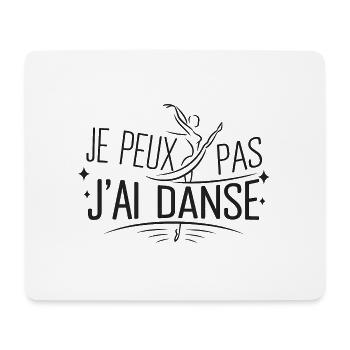 je peux pas j'ai danse - Tapis de souris (format paysage) - blanc - Devant